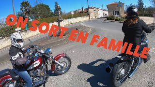 on sort en famille virago 125 bobber [upl. by Ennaeirrac144]