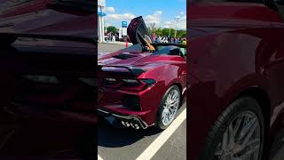 C8 Red Mist Corvette Convertible with lambo doors looking hot🔥🔥 [upl. by Ticknor]