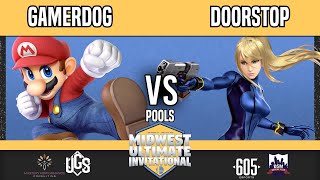 Midwest Ultimate Invitational  Pools  GamerdogMario Vs DoorstopZero Suit samus [upl. by Shellans]