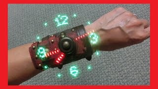 【DIY】空間表示腕時計を作ったった【スチームパンク】 Steampunk Watch [upl. by Amsed203]