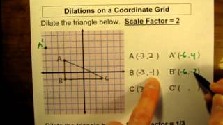 Coordinate Rules for Dilations on a GraphMOV [upl. by Aelhsa]