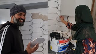 Installing New Kitchen Splashback [upl. by Bywoods]