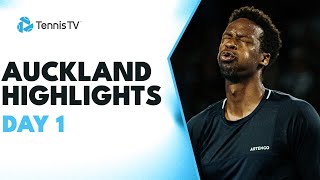 Monfils Begins Season vs Marozsan Eubanks amp Wolf Feature  Auckland 2024 Day 1 Highlights [upl. by Ynneg]