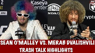 Sean OMalley vs Merab Dvalishvili Trash Talk Highlights UFC 306 [upl. by Mudenihc705]