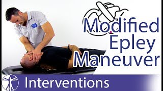 Modified Epley Maneuver  Posterior BPPV Treatment [upl. by Iline]