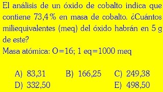 PESO EQUIVALENTE EJERCICIO RESUELTO [upl. by Roseanne]