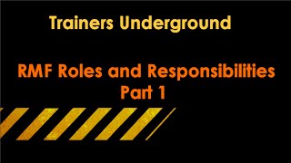 TU RMF Roles and Responsibilities Part 1 [upl. by Nagaer]