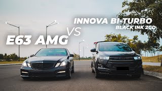 REVIEW JADI DRAG RACE  E63 AMG V8 NA VS BLACK INK 2GD BI TURBO ft Jralder [upl. by Joelle]