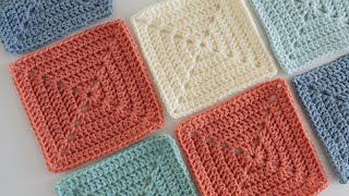 Crochet a Perfect SOLID Granny Square [upl. by Ainotal]