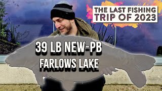 39 LB New PB on the Last Fishing trip in 2023Farlows LakeCarp Fishing [upl. by Livvyy]