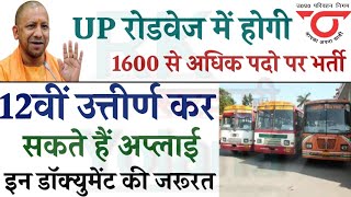 UP रोडवेज बस कंडक्टर 1600 से अधिक पदों पर भर्ती 2024  UP Roadways Bharti 2024  UPSRTC Vacancy [upl. by Raphaela45]