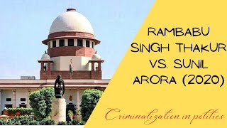 Rambabu Singh Thakur Vs Sunil Arora case explained in audio fomat [upl. by Boffa290]