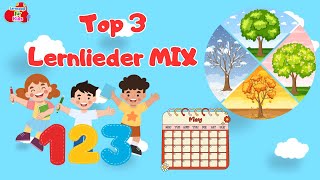 Top 3 Lernlieder – Zahlen Wochentage und Jahreszeiten für Kinder [upl. by Aikram]