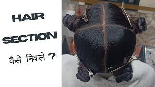 Hair Section कैसे निकले  🪜 step by step 🪜 hairsection haircare hair [upl. by Fenny]