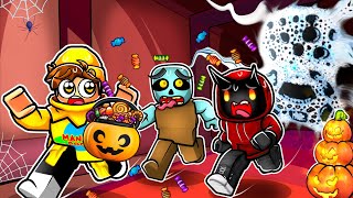 We Survived THE DOORS HALLOWEEN EVENT in ROBLOX [upl. by Namus645]