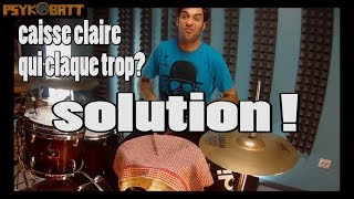 Astuce  Caisse claire qui claque trop  LA SOLUTION [upl. by Lertram783]