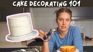 Cake Decorating for Beginners  How to Crumb Coat a Cake like a Pro [upl. by Herrmann]