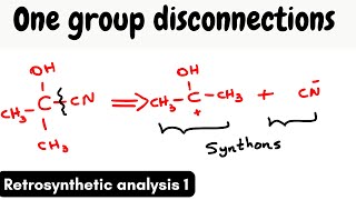 Retrosynthetic analysis part 1  organic chemistry  One group disconections with examples [upl. by Hatokad]