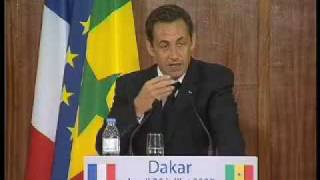 Discours de Dakar de Nicolas Sarkozy 26 juillet 2007 [upl. by Reinhold589]