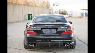 Mercedes Benz SL55 AMG custom exhaust preview Cold start revs tunnel runs [upl. by Camfort]