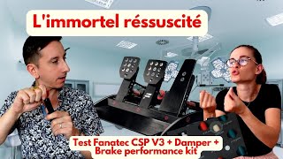 Fanatec Clubsport V3 le pédalier immortel Test  pose Damper et Brake Performance Kit [upl. by Bunde]