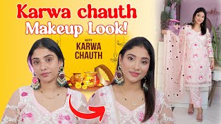 Tips and Tricks For Radiant Karwa Chauth😍Makeup Look ✨Festive Makeup Tutorial [upl. by Athiste]