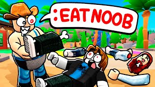 ROBLOX ADMIN EAT PEOPLE COMMANDS [upl. by Nnairret]