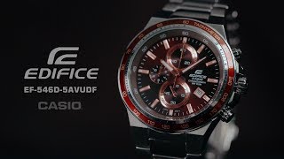 Jam Tangan Casio Edifice CHRONOGRAPH EF546D5AVUDF Brown Dial Stainless Steel Watch [upl. by Yvette]