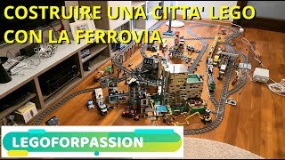 COSTRUIRE UNA SUPER CITTA LEGO CON FERROVIA  Build a super city lego with the railway [upl. by Kauslick]