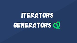 Iterators and Generators in Python [upl. by Aihsenyt652]