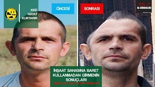 İNŞAAT SAHASINA BARET KULLANMADAN GİRMENİN SONUÇLARI RAMAK KALA OLAY VE KAZA ÖRNEKLERİ [upl. by Enitram]