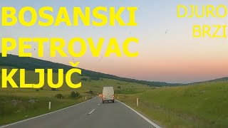 Bosanski Petrovac  Ključ Krajina magistralni put M5 vožnja autom jun 2024 [upl. by Darreg]