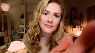 Personal Attention before you fall sleep • ASMR • Soft Spoken • Books Massage Cards [upl. by Hafeetal]