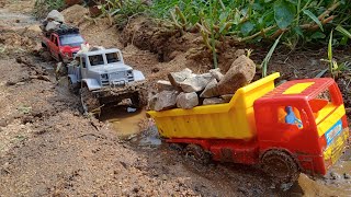 gadi wala cartoon toys video Tata truck tipper truck road rollerrctractor jcb3dx tractor। [upl. by Nnaear958]