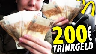 McDonalds PRANK  200 EURO TRINKGELD GEBEN [upl. by Ativad902]