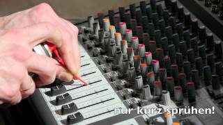 Behringer PMP3000 Xenyx 2442FXUSB how to clean channel fader tutorial [upl. by Line]