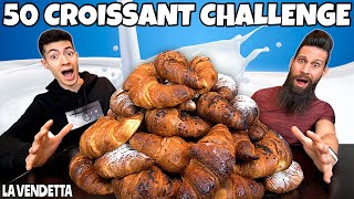 50 CROISSANTS Challenge The Revenge con Dennis Algeri  MAN VS FOOD [upl. by Acyssej660]