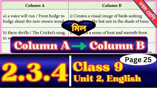 Class 9 English 234 Page 25  Solution  Class Nine New Book Chapter 2 Lesson 234 [upl. by Fernyak233]