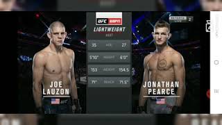 Joe Lauzon vs Jonathan Pearce ufcboston [upl. by Narcis]