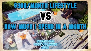 Chiang Mai Cost Of Living 2021  My Monthly Budget VS 300Month Lifestyle [upl. by Hedberg]