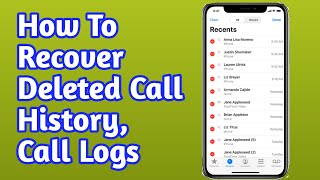 How To Recover Deleted Call History Android  Call history recovery [upl. by Ccasi996]