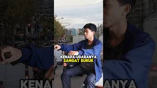 Bawa masker saat berkendara😷masker motor pov polusiudara udara kota kotor solusi lucu [upl. by Chaing]