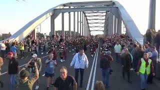 Massed Pipes amp Drums over the John Frost Bridge 80 year Market Garden [upl. by Idyak321]