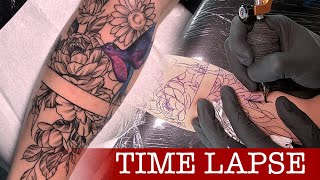 Peony  Tattoo time lapse [upl. by Samantha958]