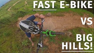 Big Hill Climbs amp Racing Strangers 2500w Custom FullSus Ebike [upl. by Minni]