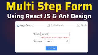 Multi Step Form with React and Ant Design  How to Disable Next Step Till Previous Step is Finished [upl. by Aldus907]