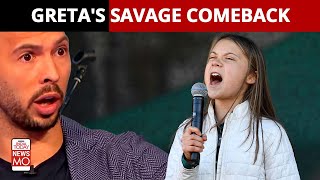 Greta Thunberg Shuts Andrew Tate Down With Savage Reply Both Trade Barbs In Viral Twitter Spat [upl. by Ronyam]