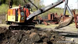 Åkerman 575 Lingrävmaskin  Cable backhoe [upl. by Nellahs]