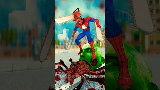 SPIDERMAN AS CHAINSAW MAN fight spider zombies gta spiderman chaisawman funny funnyvideo [upl. by Helmut]