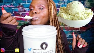 BIG TUB OF ICE CREAM ASMR EATING SOUNDS [upl. by Nadroj476]